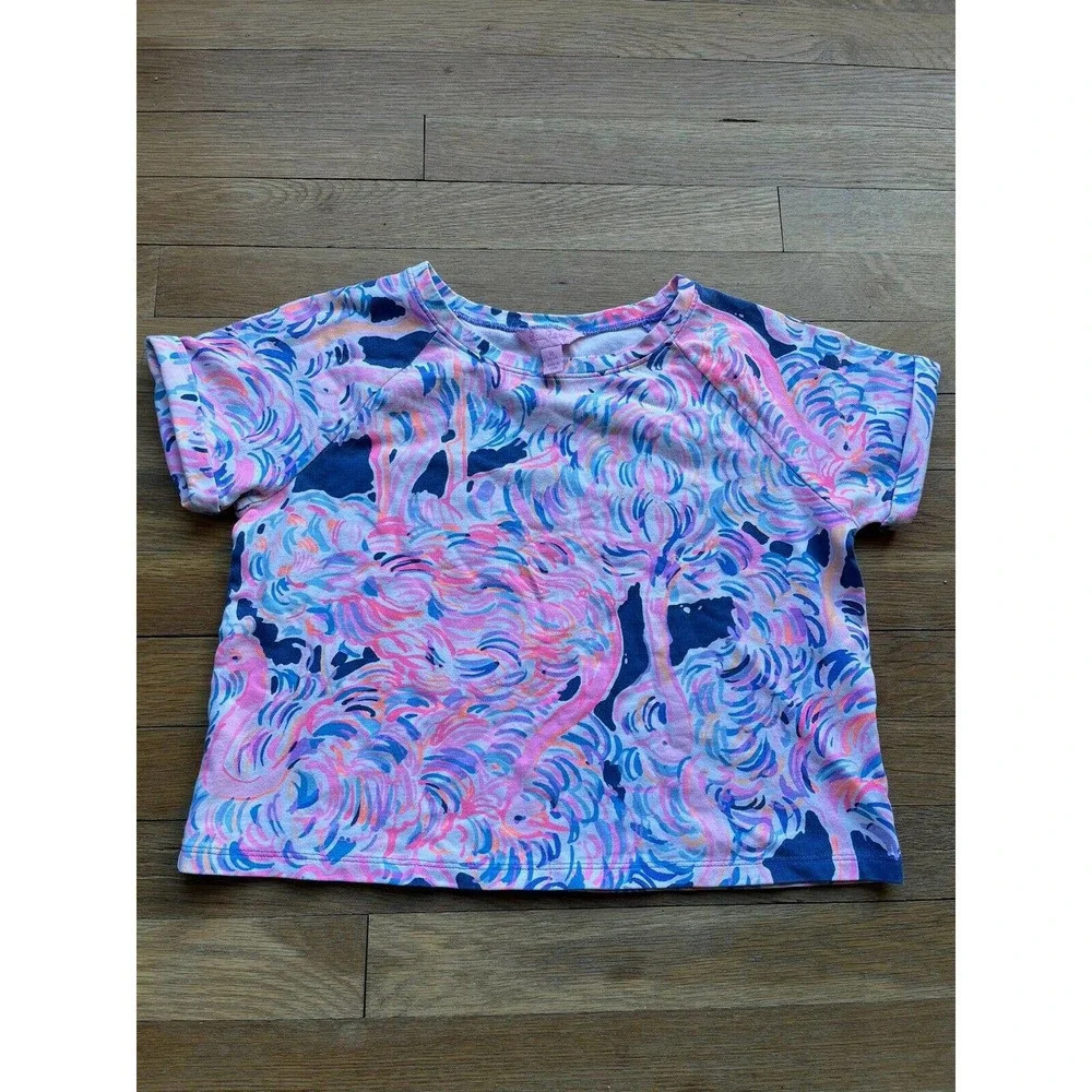 Lilly Pulitzer XL 12-14 Mini Dossie Head in Sand Shirt